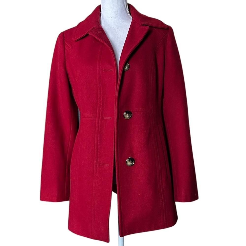 London Fog wool blend Red Women's Coat S - Picture 4 of 9